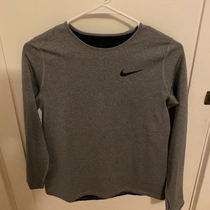 nike grey athletic long sleeve